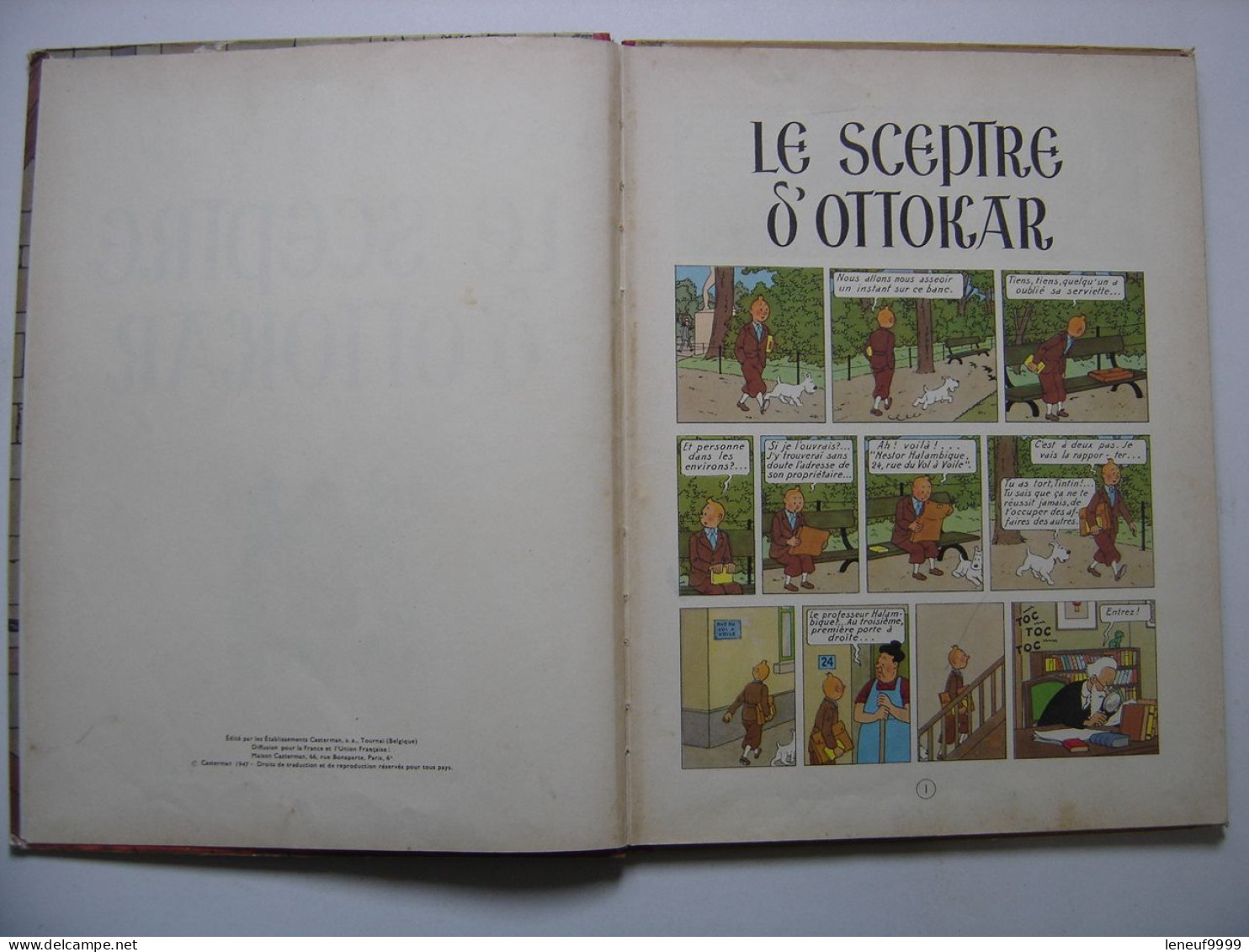Le Sceptre D'Ottokar HERGE Les Aventures De Tintin 1958 Casterman - Tintin