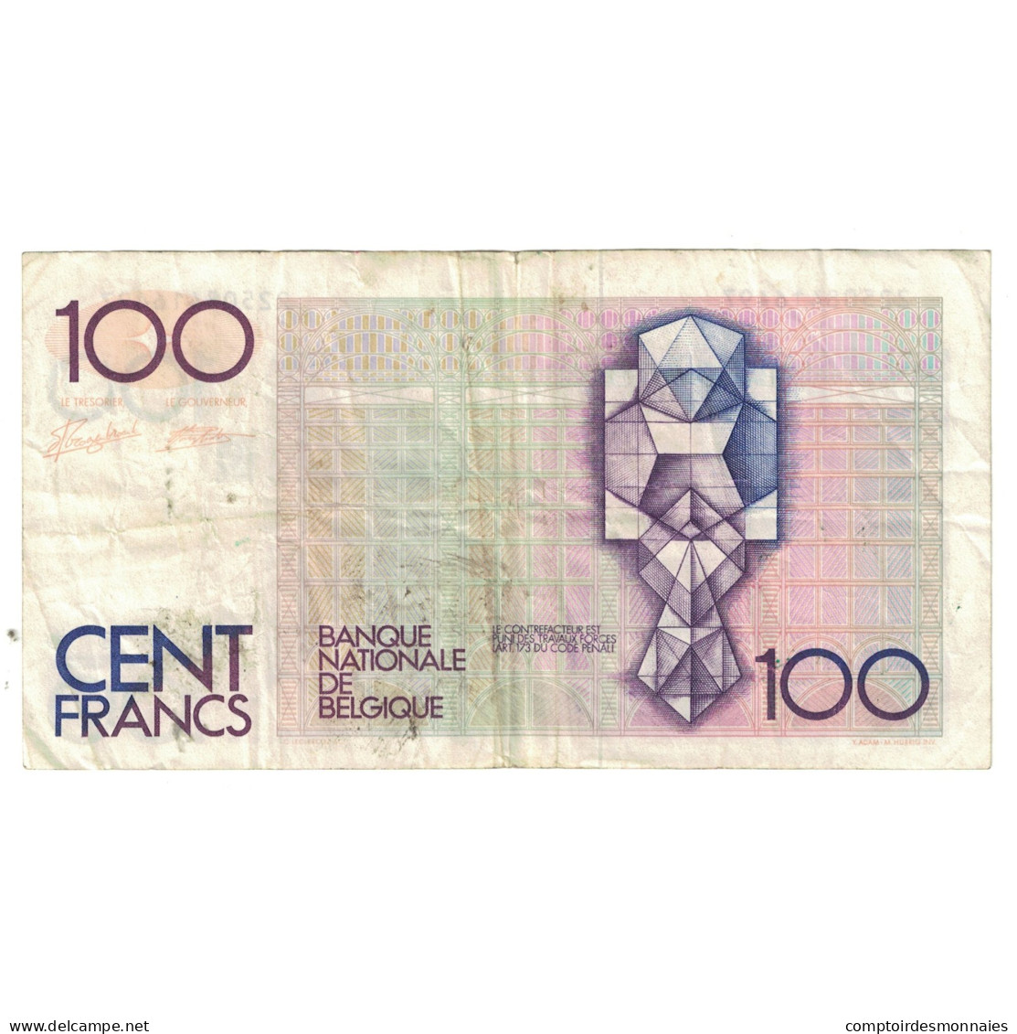 Billet, Belgique, 100 Francs, KM:142a, TTB - 100 Frank