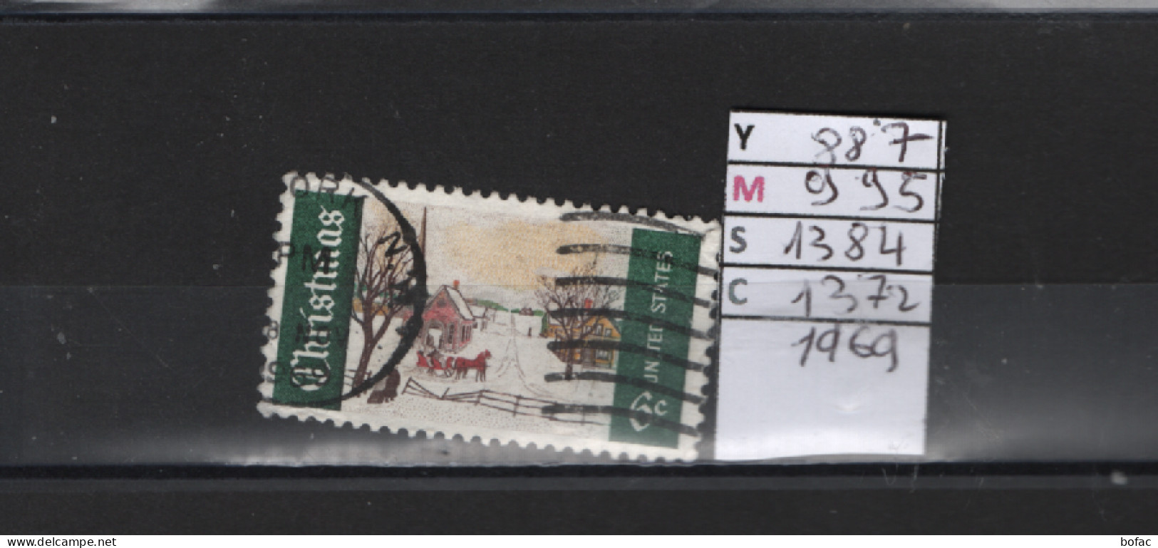 PRIX FIXE Obl 887 YT 995 MIC 1384 SCO 1372 GIB Christmas Noël  1969 Etats Unis  58A/13 - Used Stamps