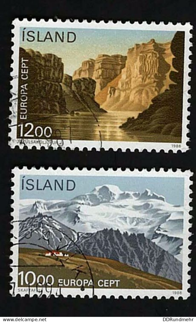 1986Europa  Michel IS 648 - 649 Stamp Number IS 622 - 623 Yvert Et Tellier IS 601 - 602 Used - Usati