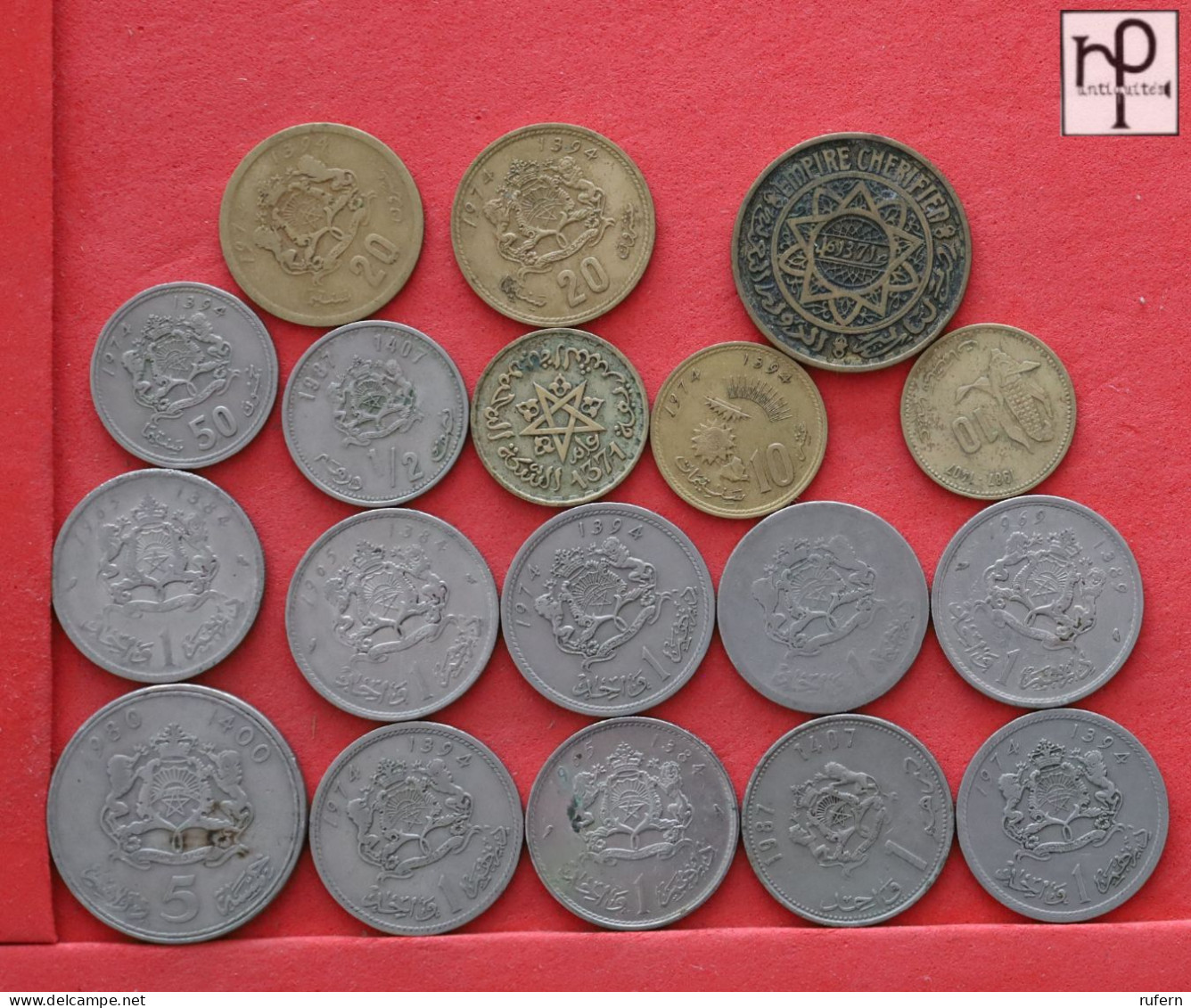 MOROCCO  - LOT - 18 COINS - 2 SCANS  - (Nº58265) - Vrac - Monnaies