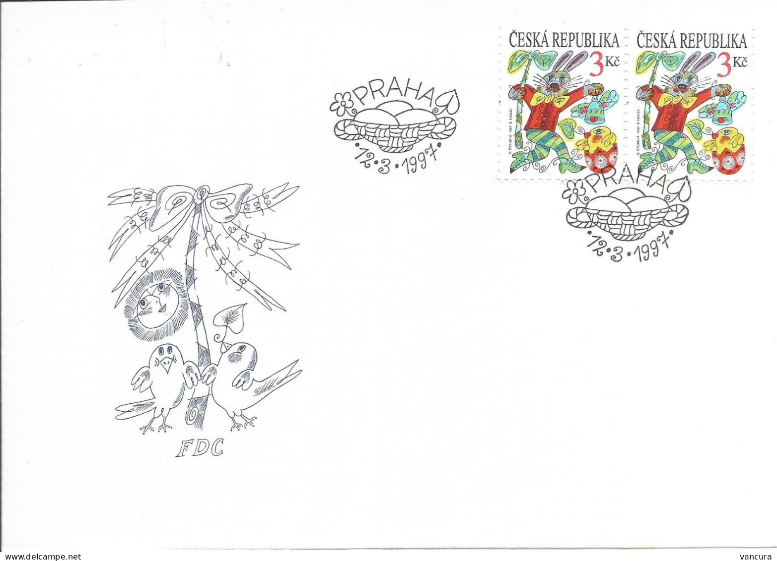 FDC 138 Czech Republic  Easter 1997 Hare - Easter