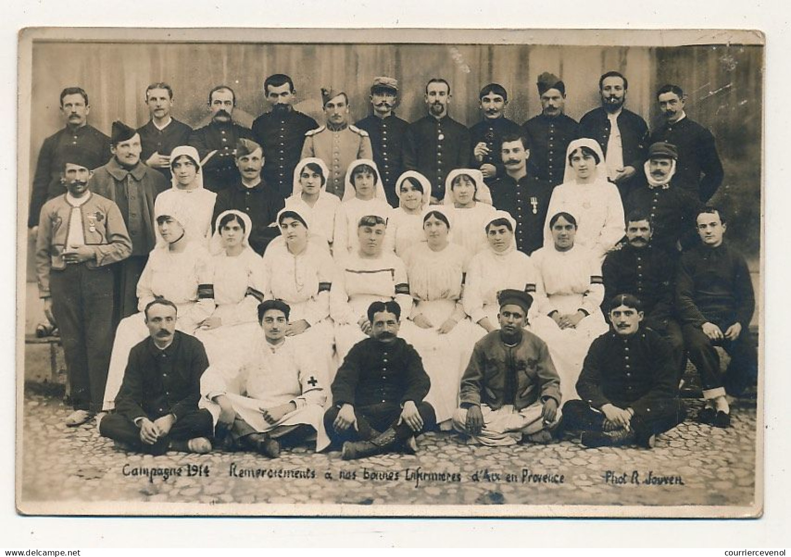 CPA Photo - AIX-EN-PROVENCE (B Du R) - Campagne 1914 - Remerciements à Nos Bonnes Infirmières D'Aix En Provence - Aix En Provence