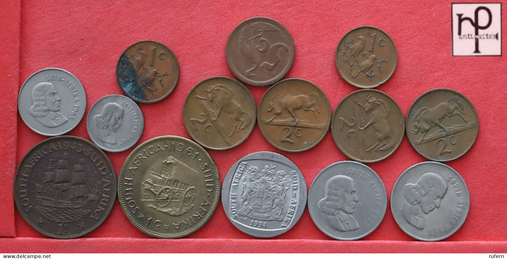 SOUTH AFRICA  - LOT - 14 COINS - 2 SCANS  - (Nº58270) - Mezclas - Monedas