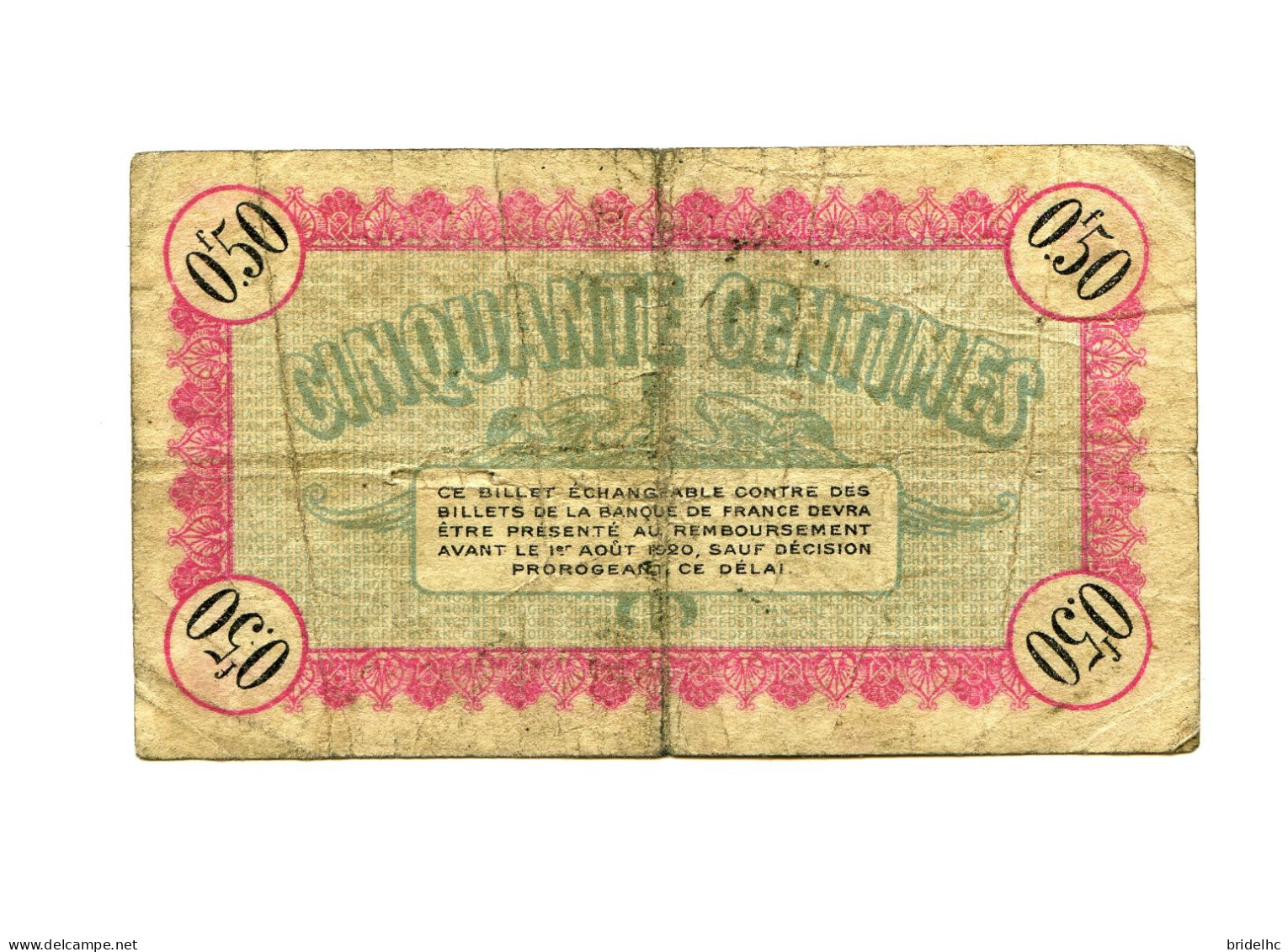 50 Centimes Chambre De Commerce De Besançon Et Du Doubs - Chambre De Commerce