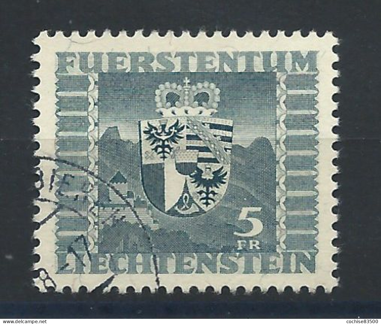 Liechtenstein N°218 Obl (FU) 1945 - Armoiries - Gebraucht