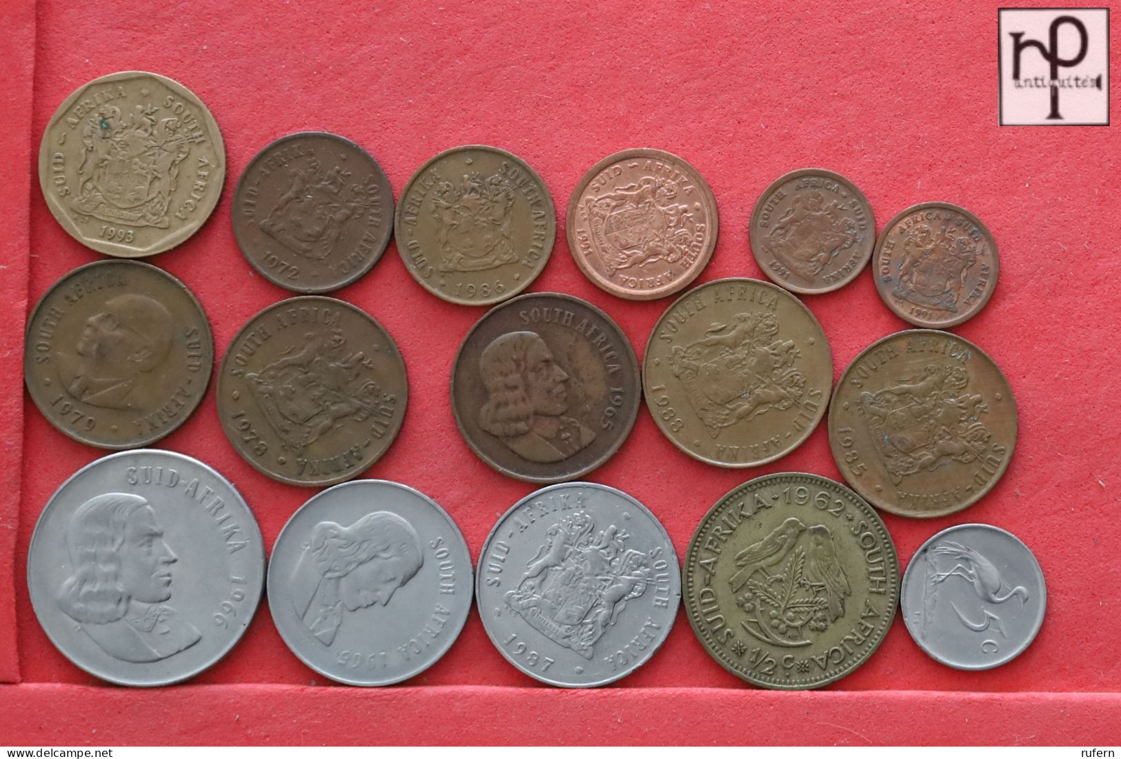 SOUTH AFRICA  - LOT - 16 COINS - 2 SCANS  - (Nº58275) - Alla Rinfusa - Monete