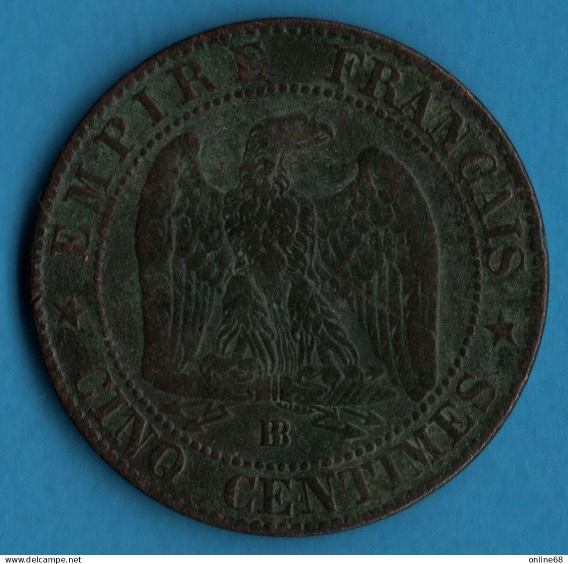 FRANCE 5 CENTIMES 1855 BB F# 116, Gad# 152, KM# 777 Napoléon III - 5 Centimes