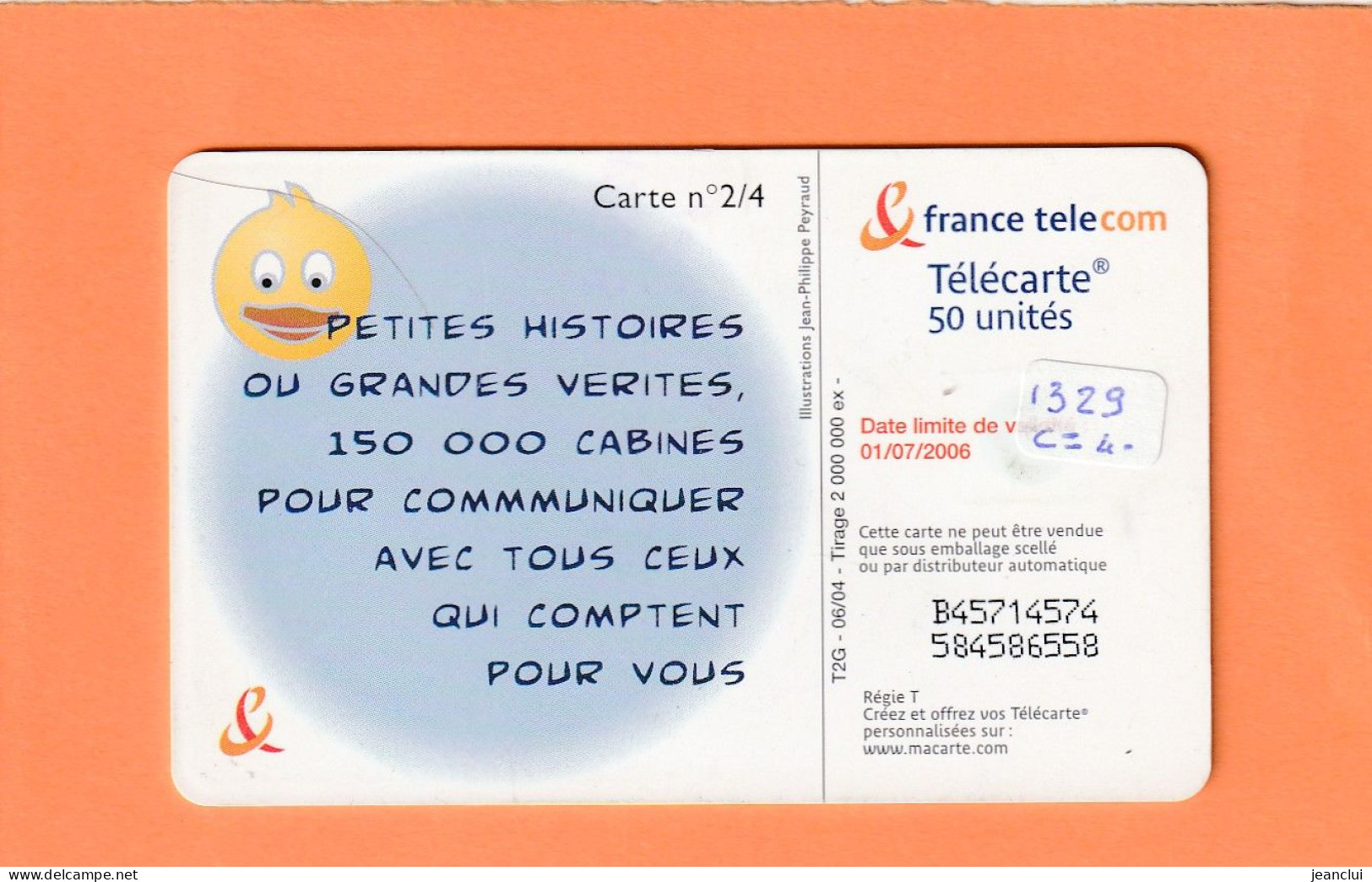 F 1329  -  LES PETITS GESTES 2 .  BOA   . 50 U . 06/04  . GEM 2  .  COTE = 4 € - 2004