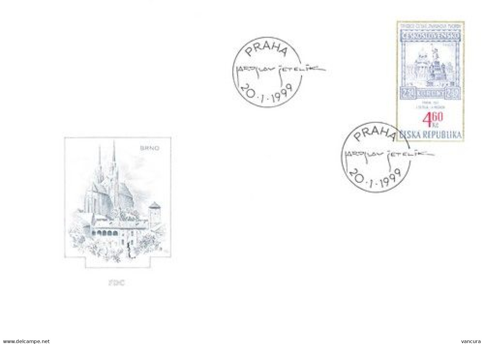 FDC 204 Czech Republic Tradition Of The Stamp Design 1999 - Grabados