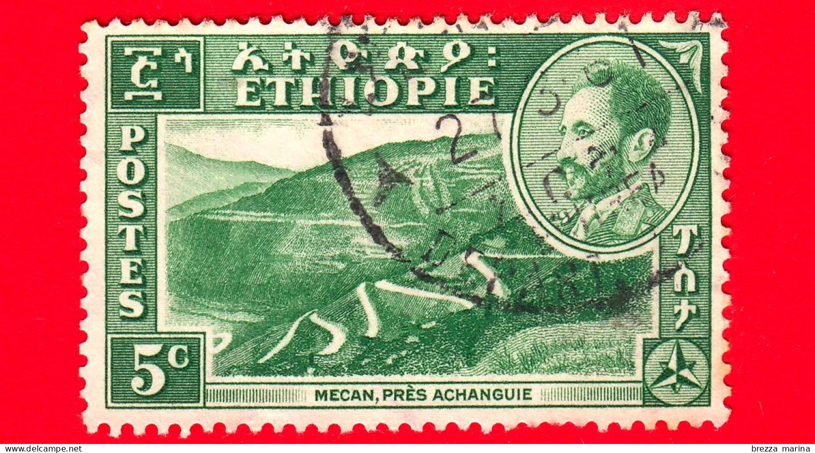 ETIOPIA - Usato - 1947 - Imperatore Haile Selassie E Panorami - Sentiero Di Montagna Mecan, Vicino Ad Ahangi - 5 - Etiopia