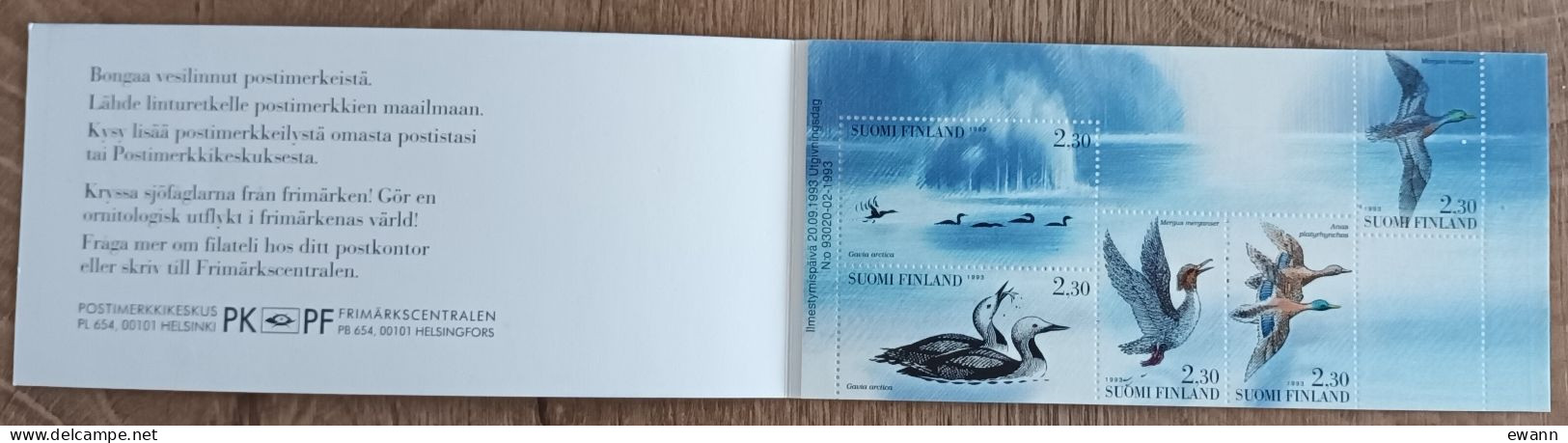 Finlande - Carnet YT N°C1189 - Oiseaux Aquatiques - 1993 - Neuf - Cuadernillos