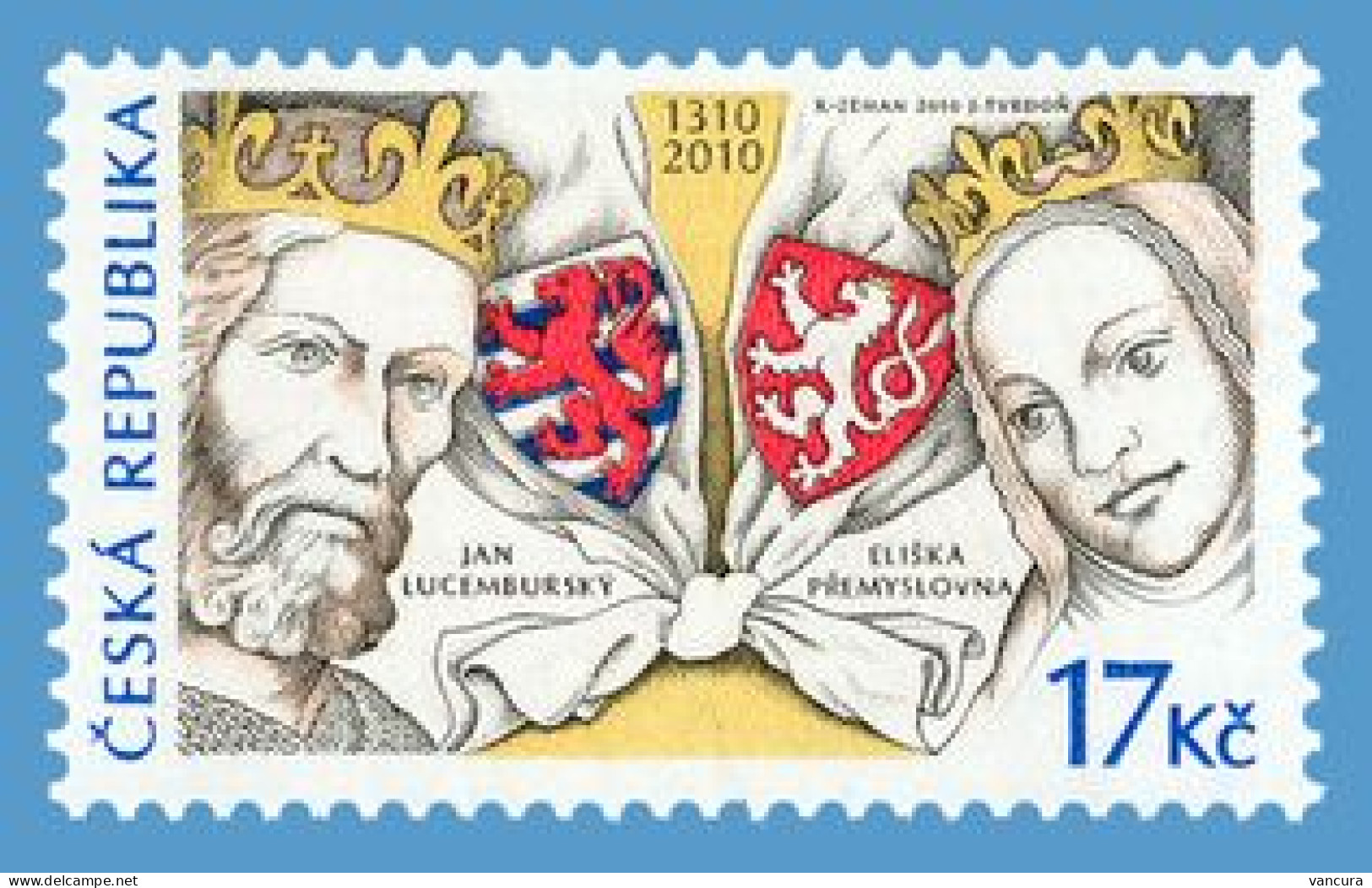 ** 636 Czech Republic Luxembourg Dynasty John And Elisabeth Joint Issue 2010 Heraldic Lion - Unused Stamps