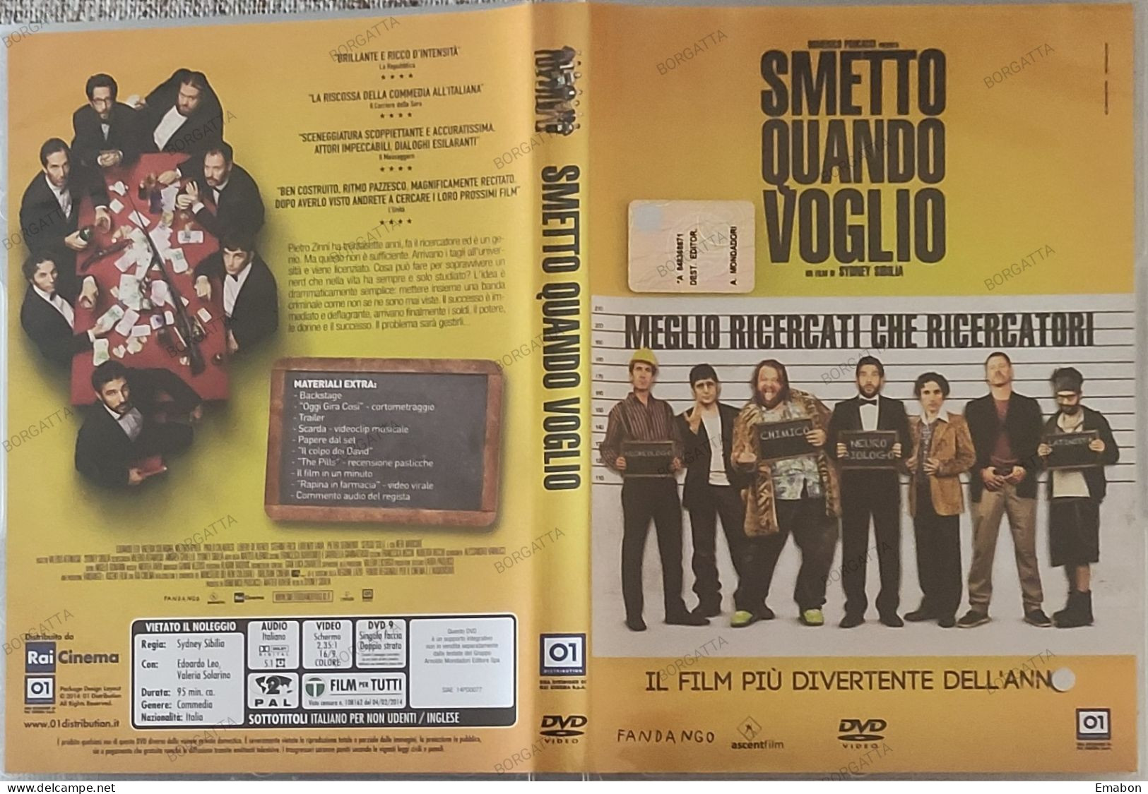 BORGATTA - COMMEDIA - Dvd SMETTO QUANDO VOGLIO  - PAL 2 DVD 9 - 01DISTRIBUTION 2014- USATO In Buono Stato - Comedy