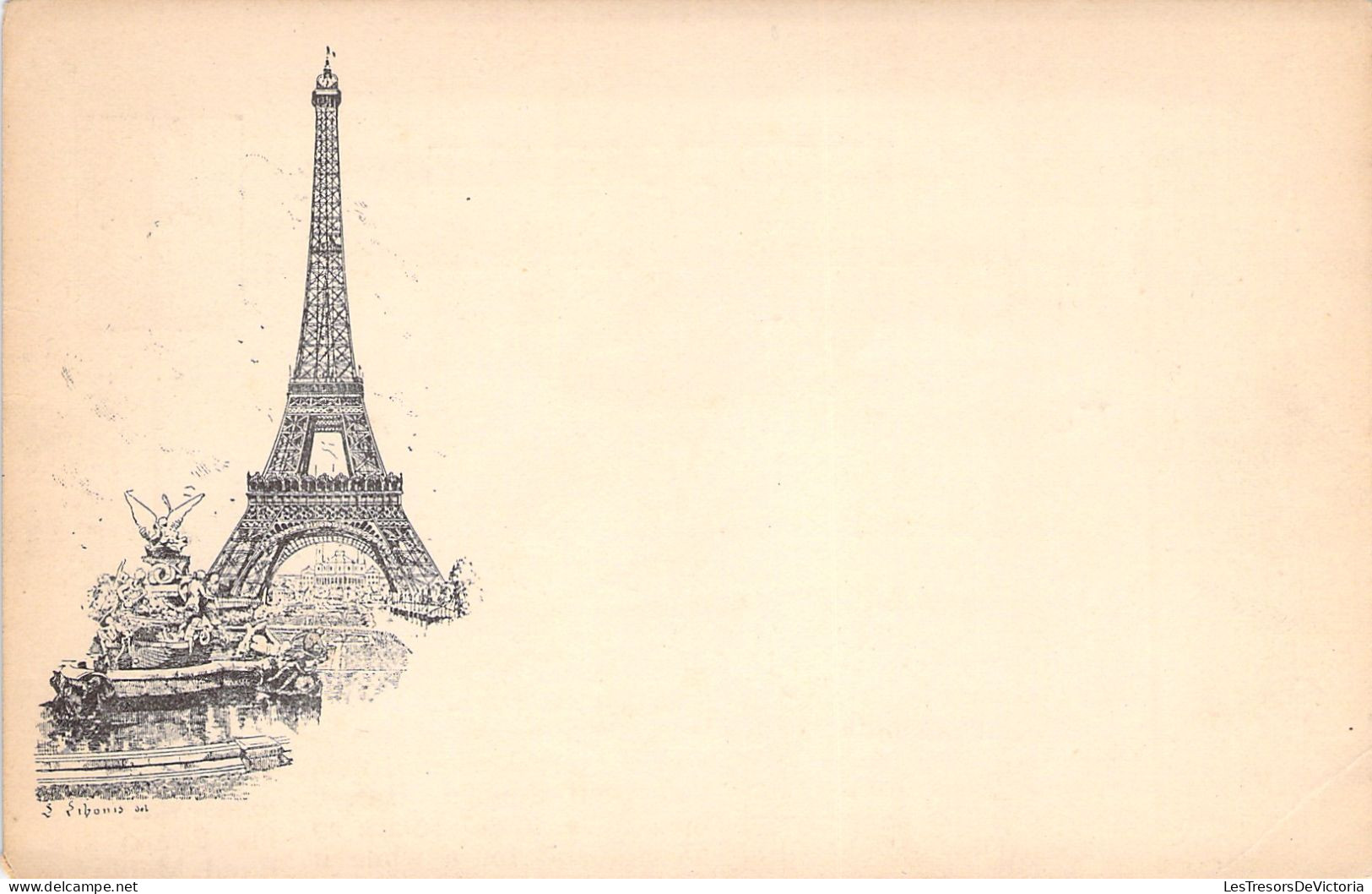 FRANCE - Tour Eiffel - LIBONIS - Cachet Au Verso 10 Octo 1889 - Carte Postale Ancienne - Eiffeltoren