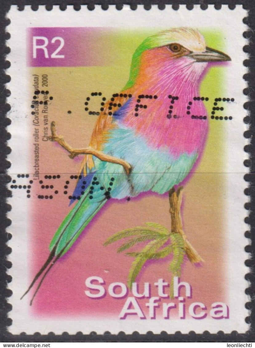 2000 Südafrika ° Mi:ZA 1304A, Sn:ZA 1192, Yt:ZA 1127V, Lilac-brested Roller (Coracias Caudata), Vögel - Oblitérés