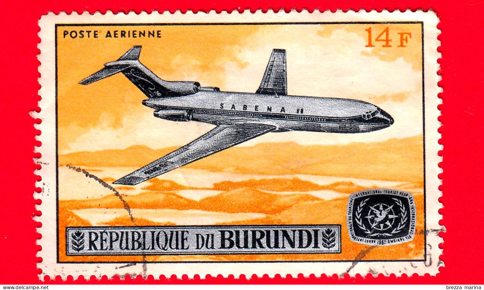 BURUNDI - Usato - 1967 - Apertura Dell'aeroporto Di Bujumbura - Compagnie Aeree - Boeing 727 'Sabena' - 14 - Used Stamps