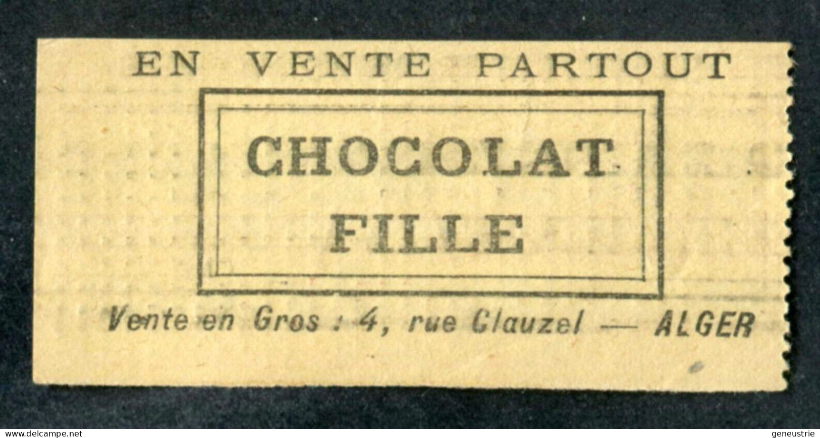 Rare Ticket Tramway Alger Scolaire "Sté Des Tramways Algériens" Billet Tram Algérie - Mondo