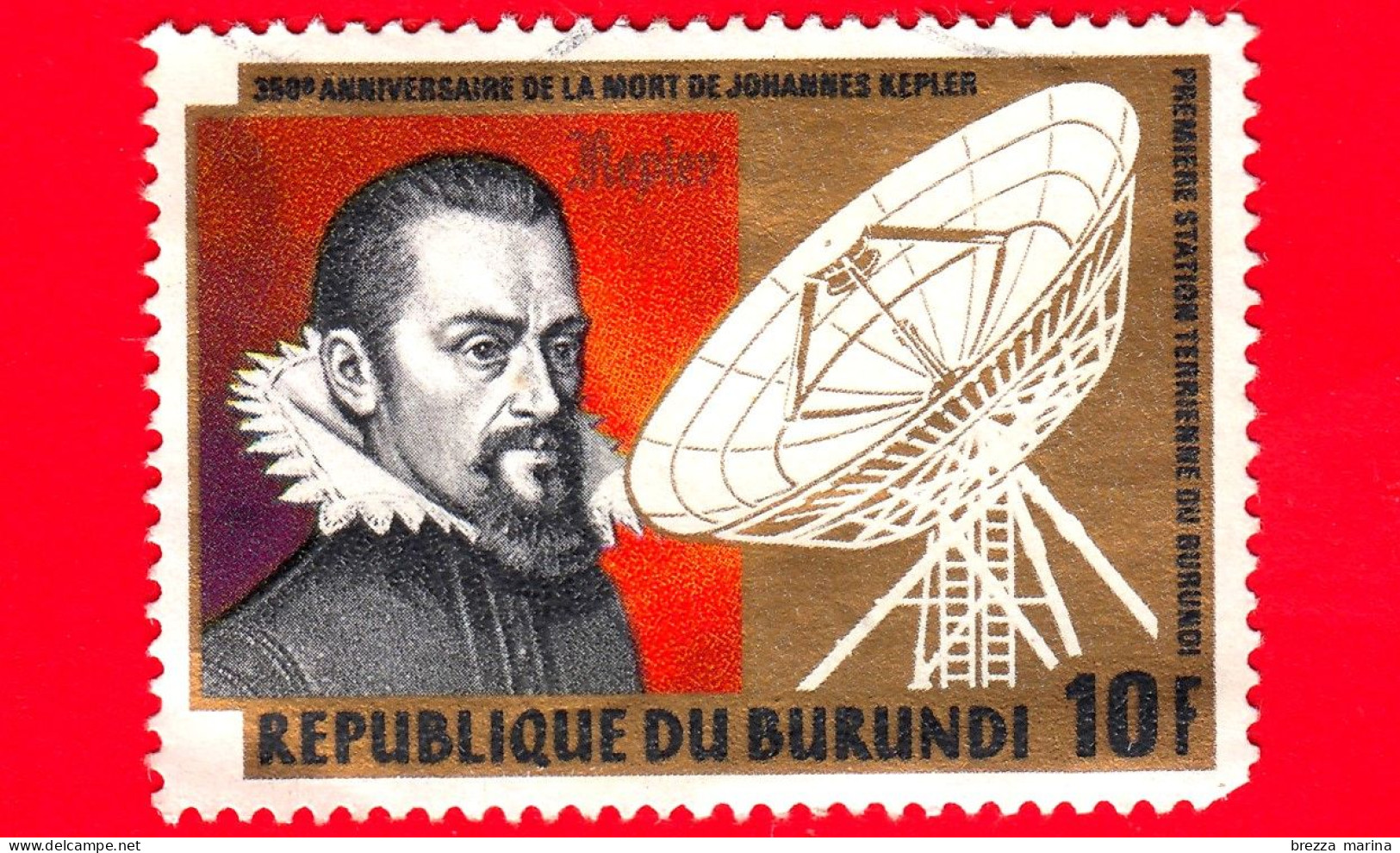 BURUNDI - Usato - 1981 - 350° Anniversario Della Morte Di Johannes Kepler - Antenna Parabolica - 10 - Oblitérés