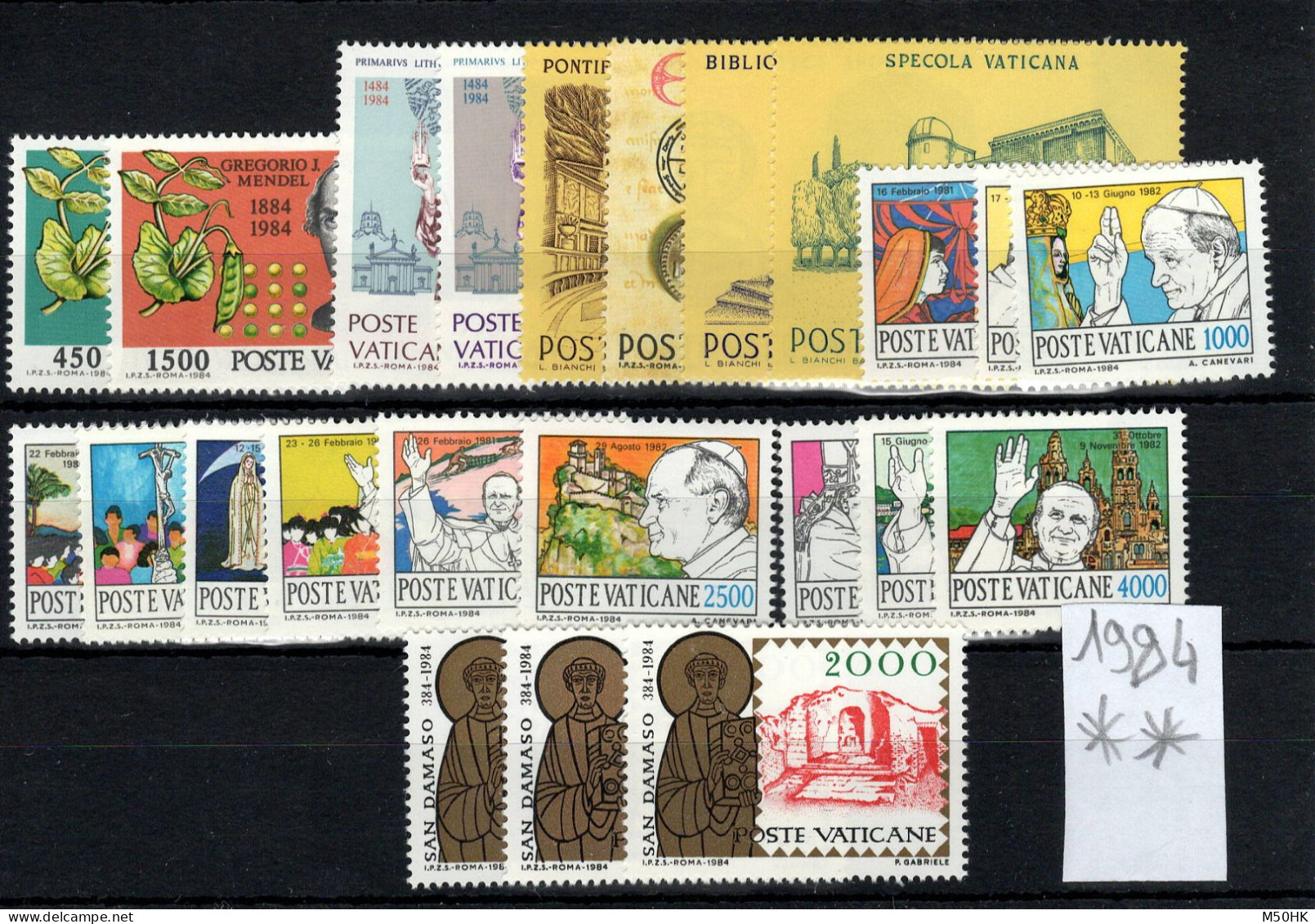 Vatican - Année Complète 1984 - YV 747 à 769 N** MNH Luxe , 23 Timbres - Años Completos