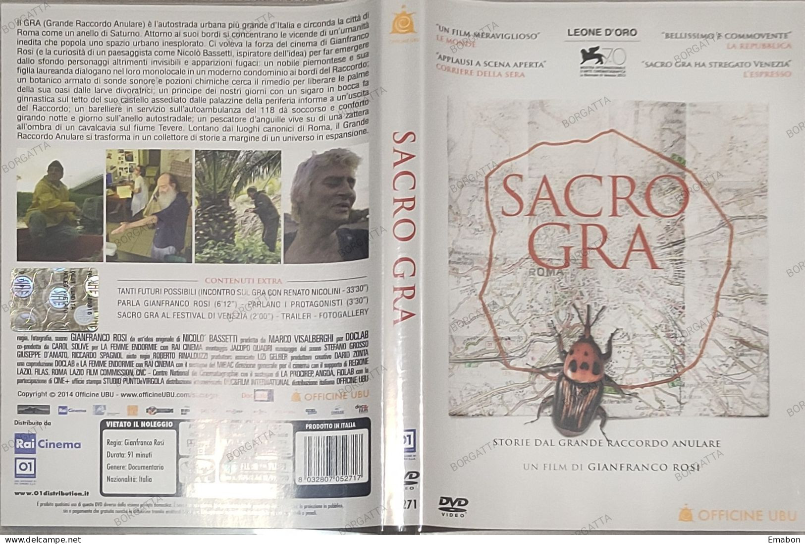 BORGATTA - DOCUMENTARI- Dvd SACRO GRA - RACCORDO ANULARE - PAL 2 DVD 9 - 01DISTRIBUTION 2014- USATO In Buono Stato - Dokumentarfilme