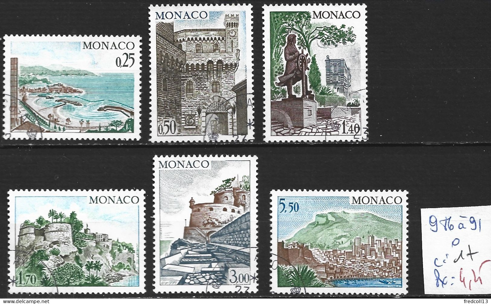 MONACO 986 à 91 Oblitérés Côte 17 € - Used Stamps