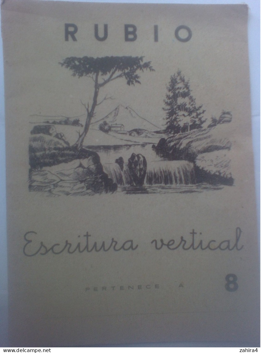 Ecole - Scolaire - Rubio - Escritura Vertical N°8  - édit. Técnicas Rubio Valencia - Libros Infantiles Y Juveniles