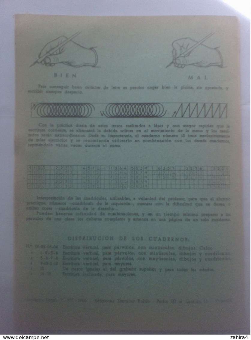 Ecole - Scolaire - Rubio - Escritura Vertical N°8  - édit. Técnicas Rubio Valencia - Juniors