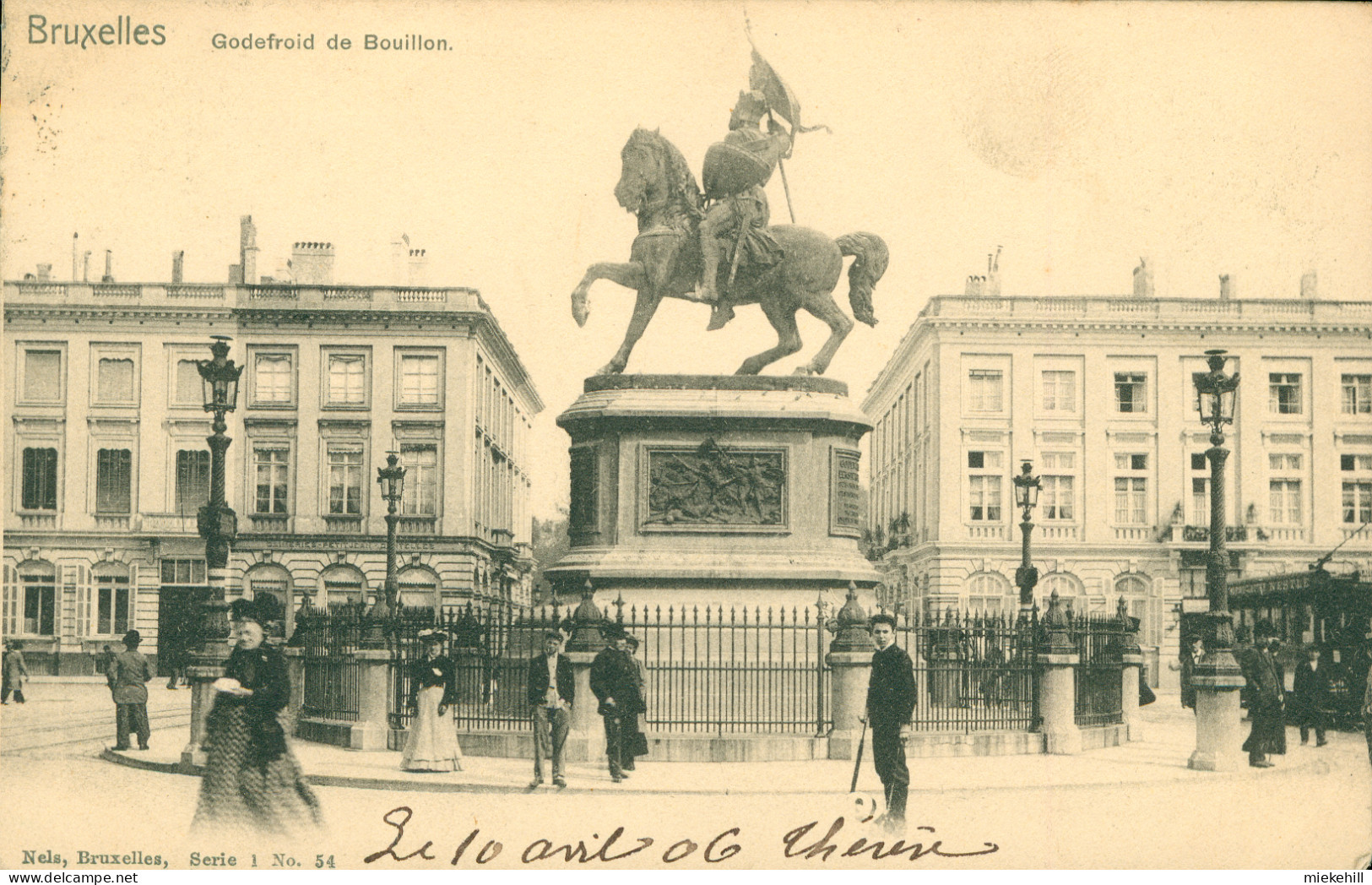 BRUXELLES-PLACE ROYALE -STATUE GODEFROID DE BOUILLON- - Vervoer (openbaar)