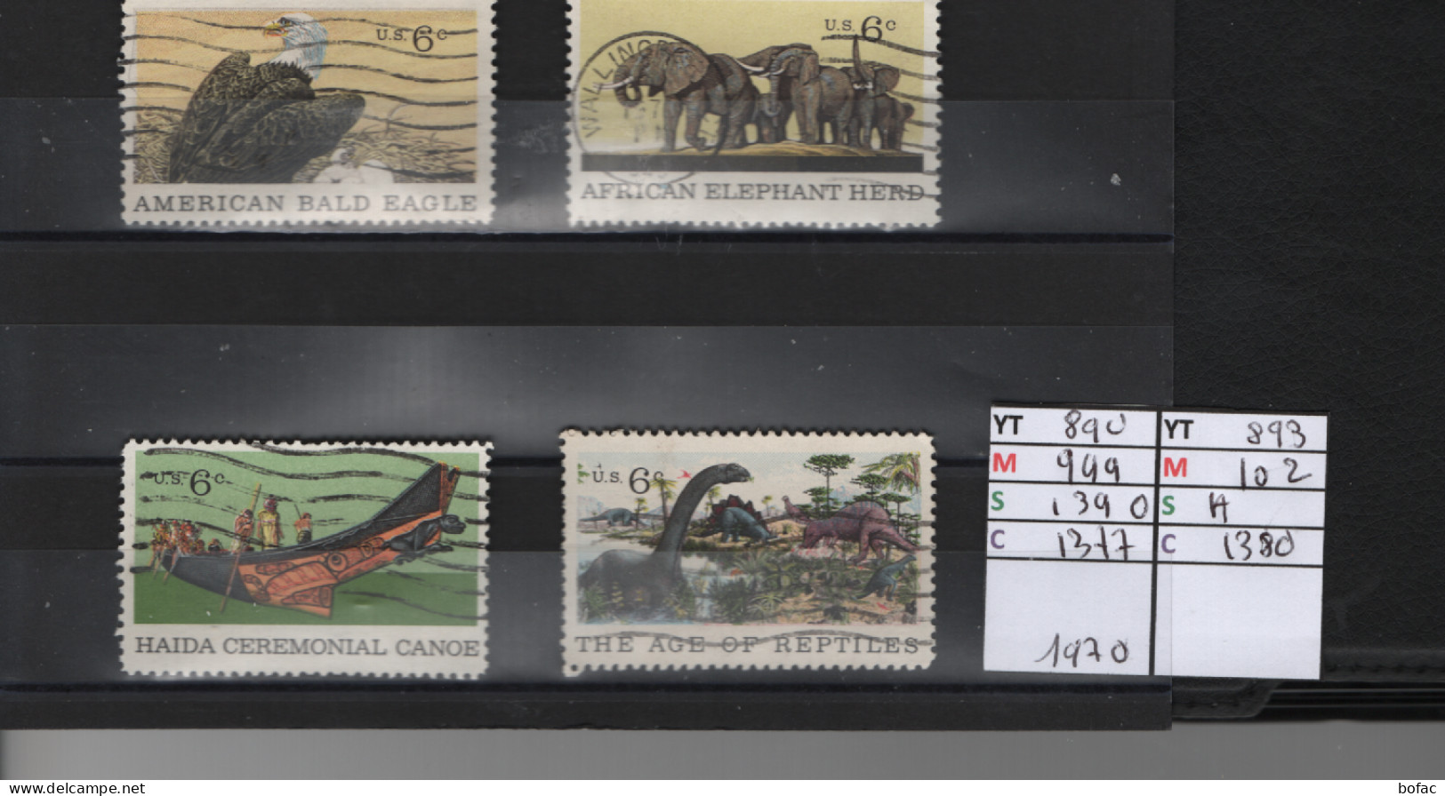 PRIX F Obl 890 893 YT 999 1102 MIC 1390A SCO 1377 1380 GIB Muséum De D'histoire Naturelle New-York  Etats Unis 58A/13 - Used Stamps