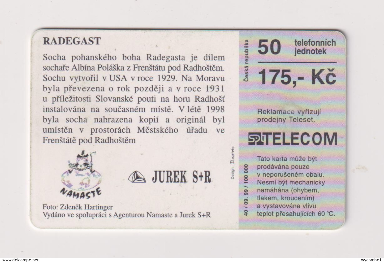 CZECH REPUBLIC - Radegast Chip Phonecard - Tschechische Rep.