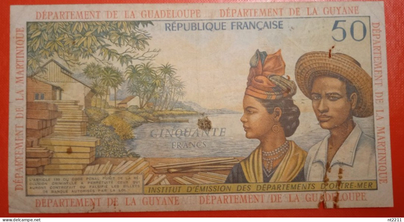 Banknote 50 Francs French Antilles(Guadeloupe, Martinique) - Other - America