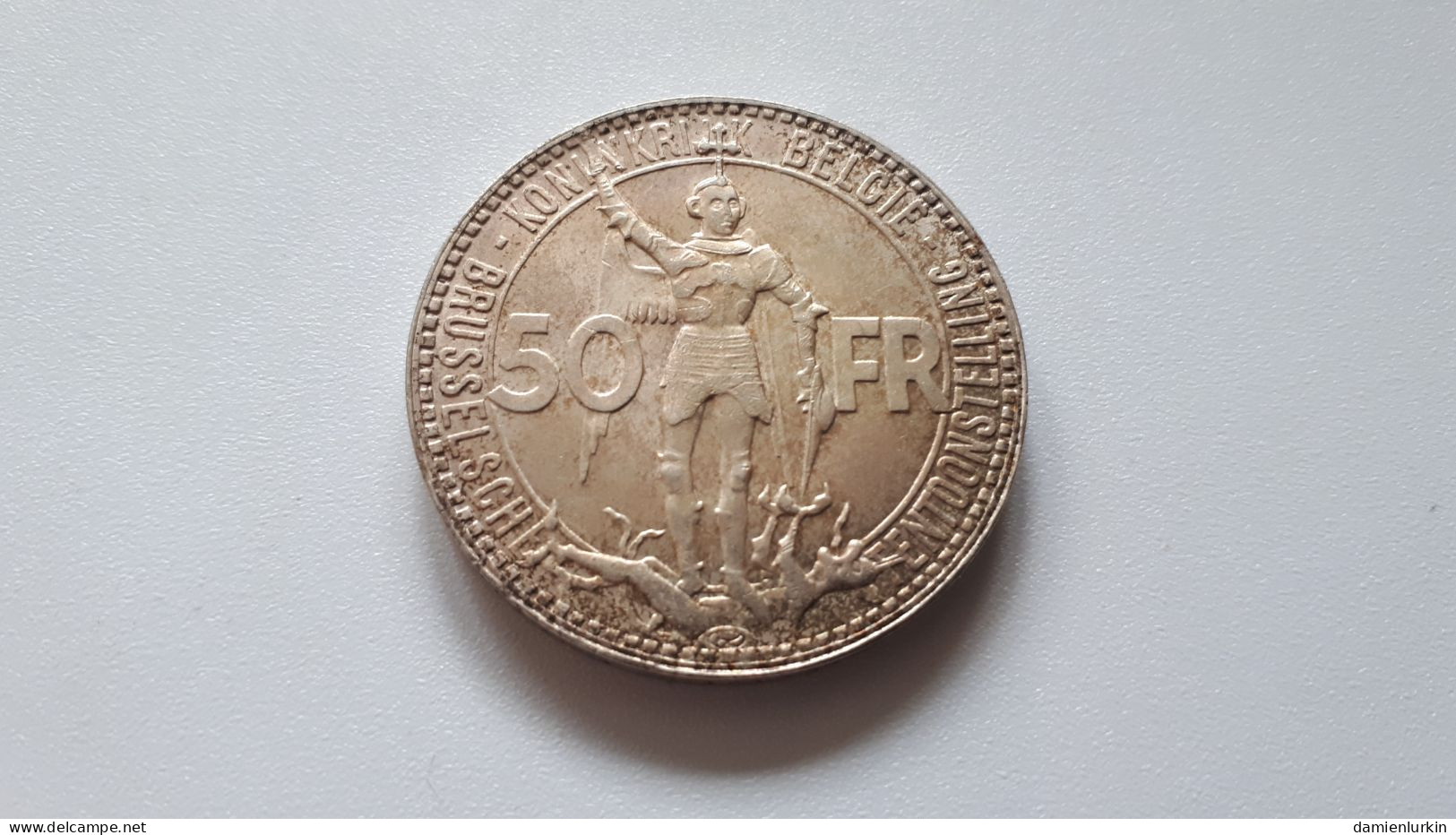 BELGIQUE LEOPOLD III SUPERB 50 FRANCS ARGENT 1935 VL POSITION A ONLY 140.035 EX. SOUS COTEE ! COTES : 75€-125€-175€-325€ - 50 Frank