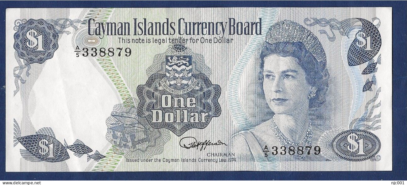 Cayman Islands 1 Dollar Banknote 1974 - Isole Caiman