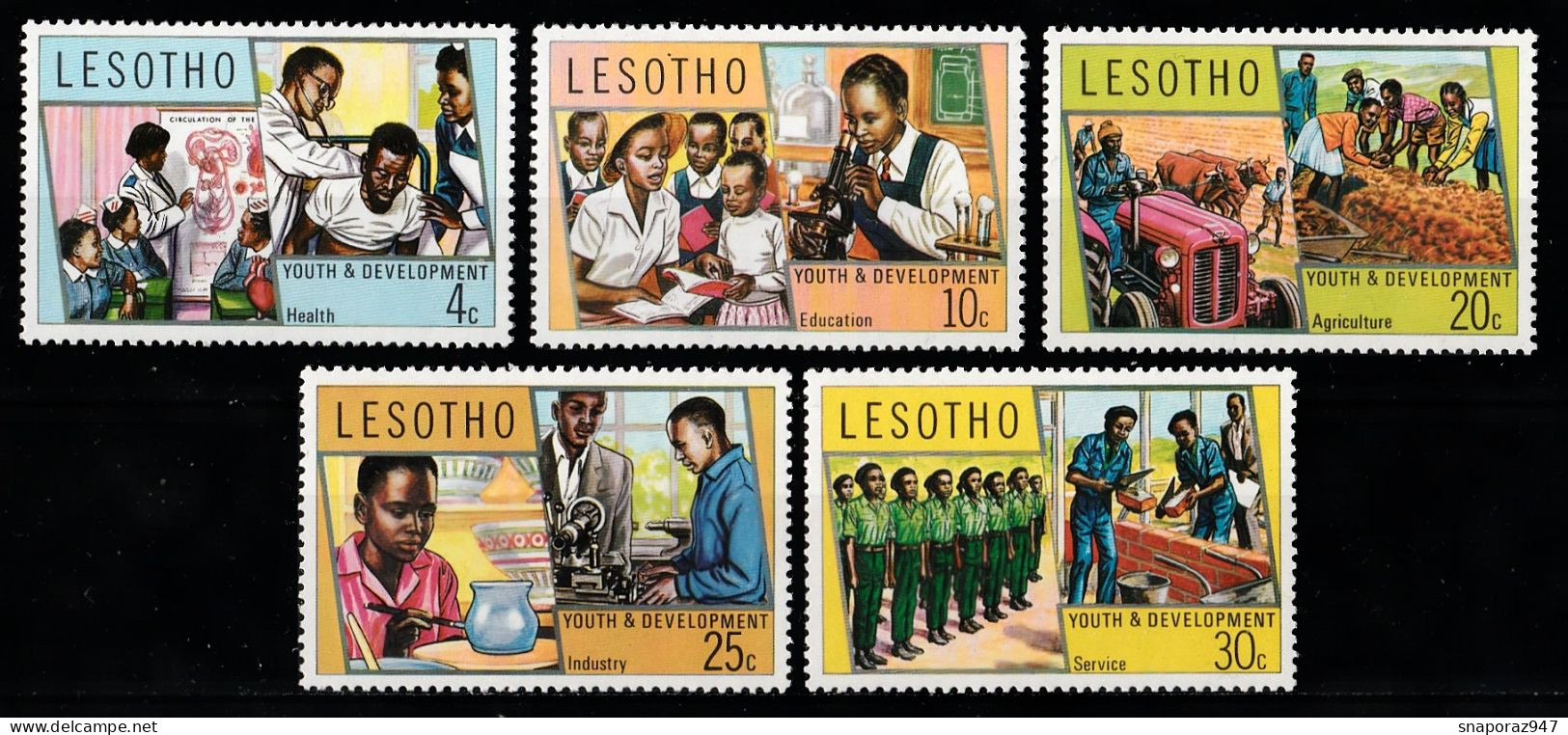 1974 Lesotho Infrastructure Youth And Development Set MNH** B415 - Environment & Climate Protection