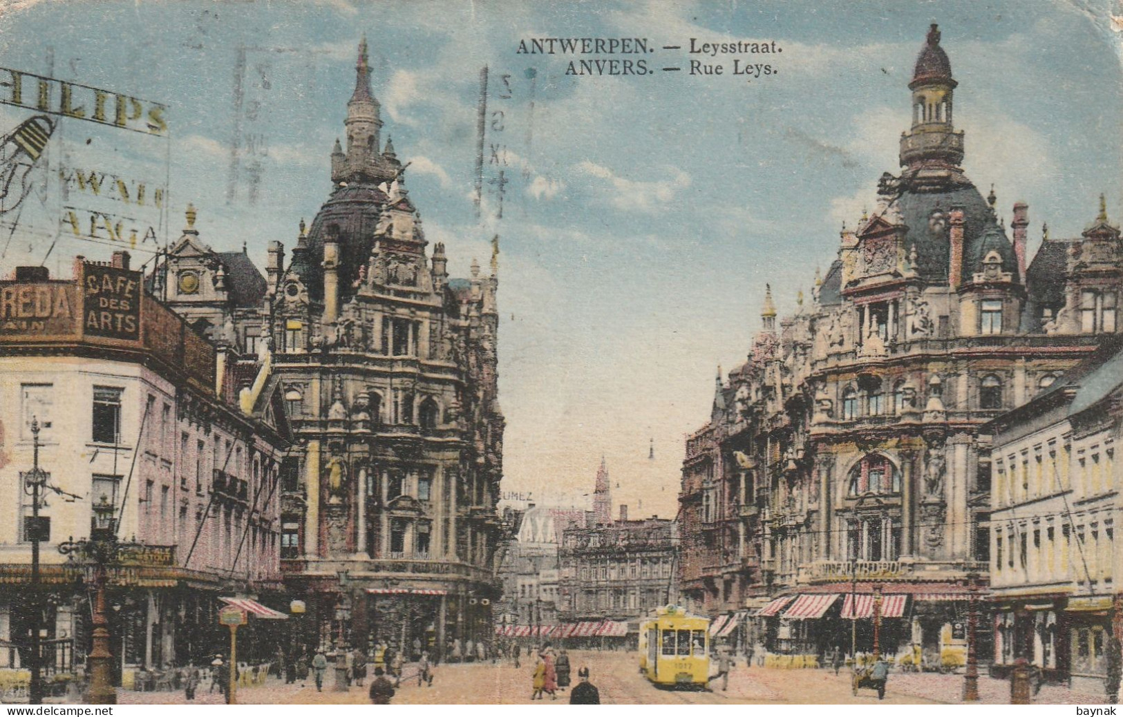 BELG383  --  ANTWERPEN  --  LEYSSTRAAT  --  TRAMWAY  --  1926 - Wezet