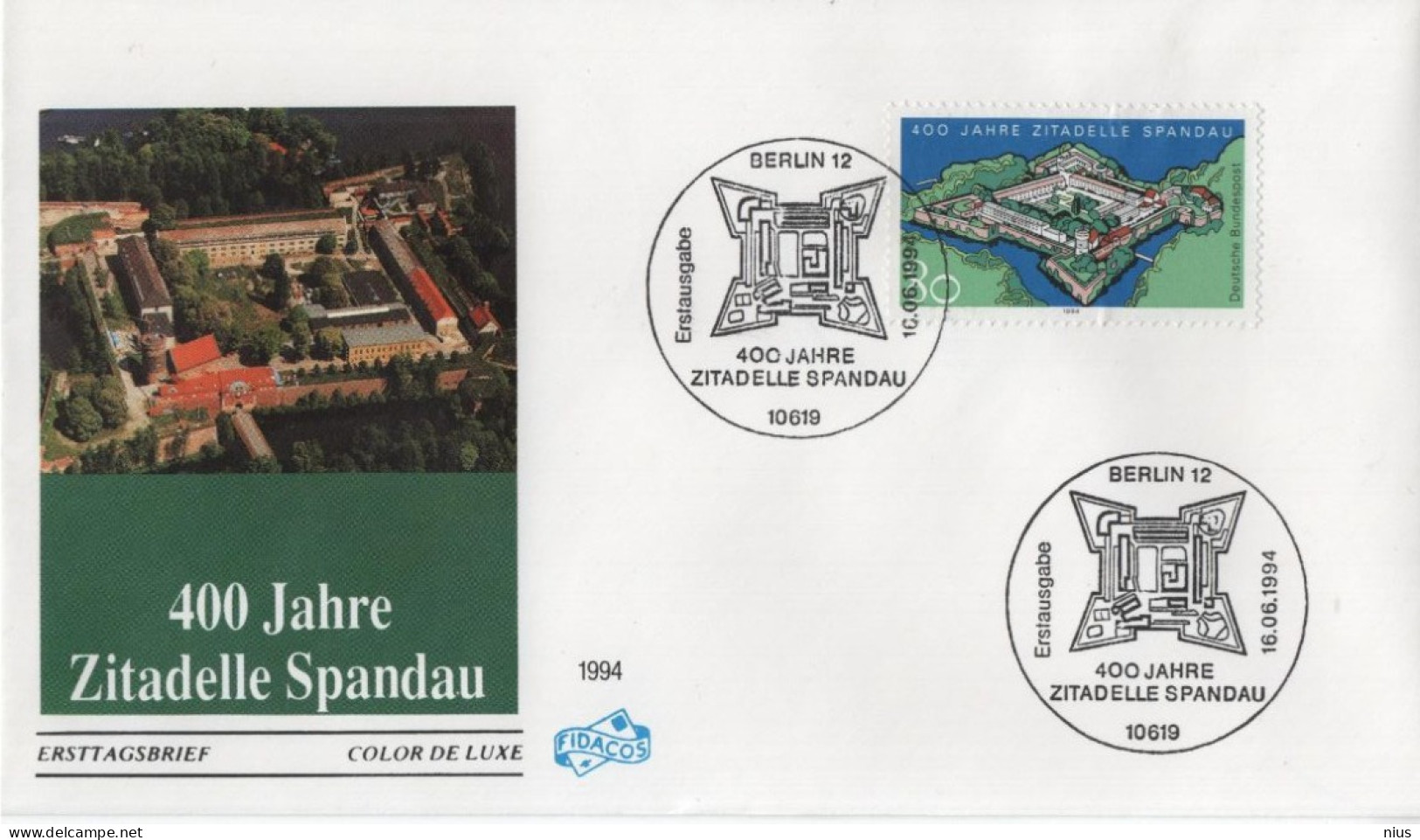 Germany Deutschland 1994 FDC 400 Jahre Zitadelle Spandau, Canceled In Berlin - 1991-2000