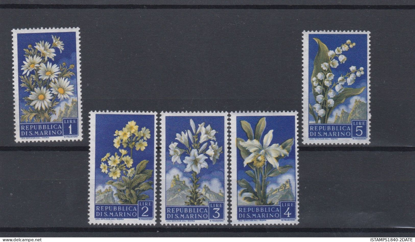 00432/ San Marino 1957 M/MINT Flowers Short Set - Neufs
