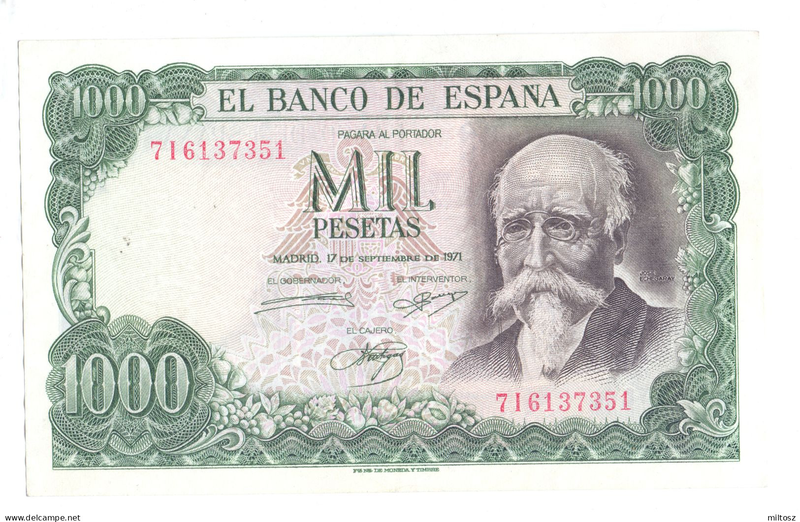 Spain 1.000 Pesetas 1971 - [ 4] 1975-… : Juan Carlos I