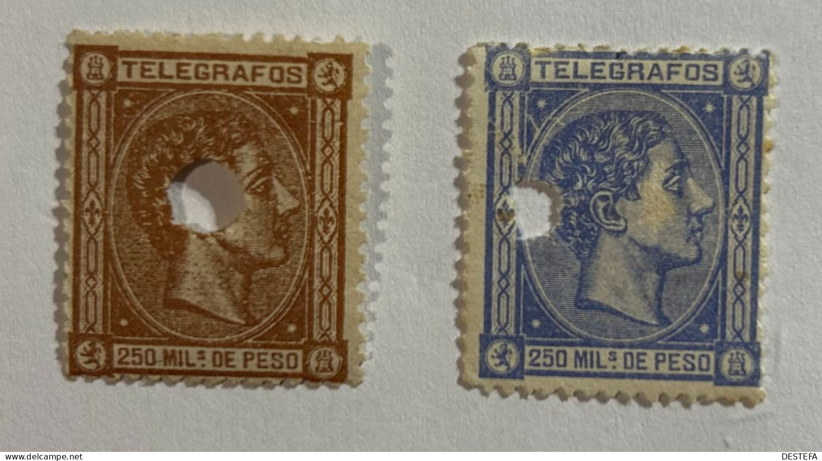 1876-1882. FILIPINAS TELEGRAFOS. Edifil Nº 2 Y 3 - Philippines