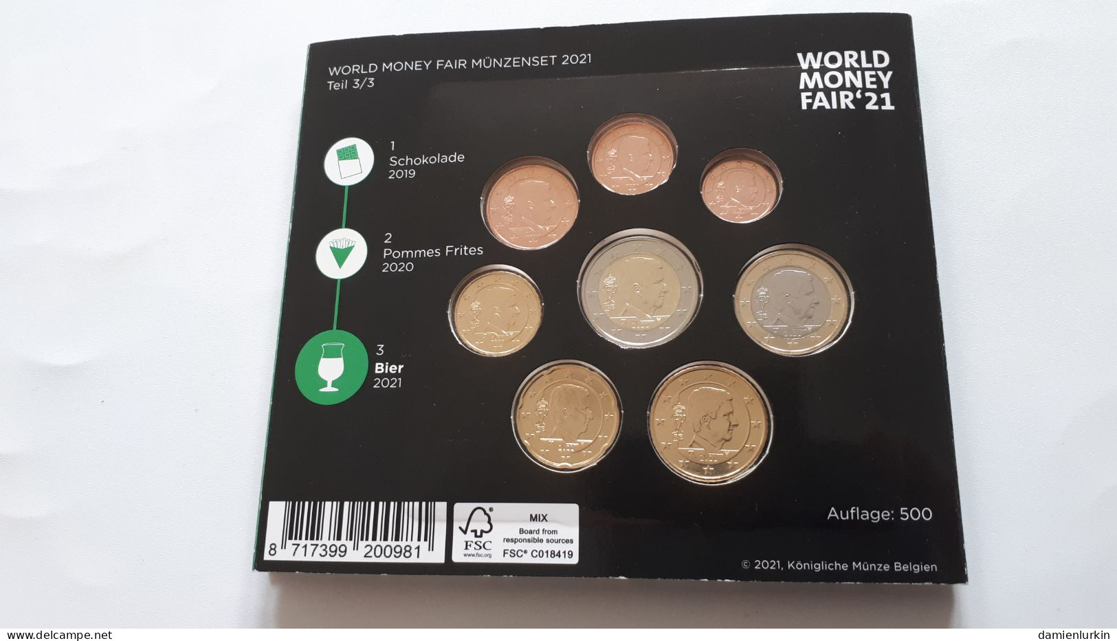 BELGIQUE SET EURO FDC 2021 BIERES BELGES EDITION SPECIALE WORLD MONEY FAIR 2021 SEULEMENT 500 EXEMPLAIRES ! - Belgio