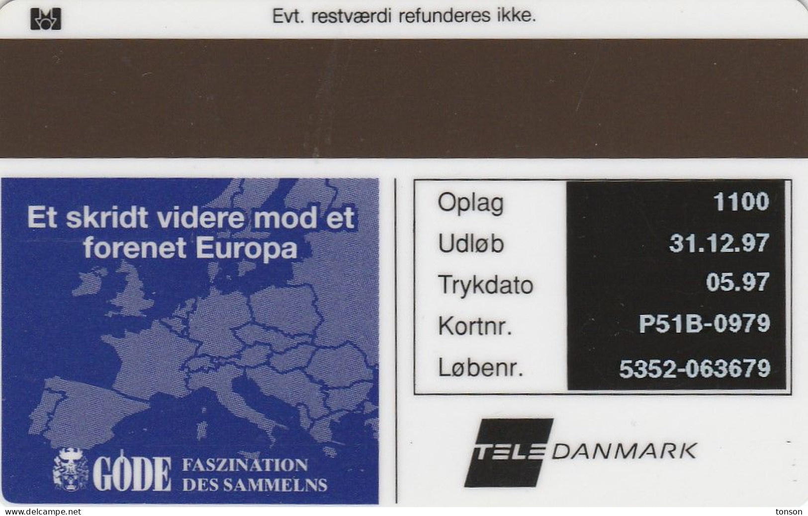 Denmark, P 051B, Ecu - Austria, Mint Only 1100 Issued, 2 Scans. - Danemark