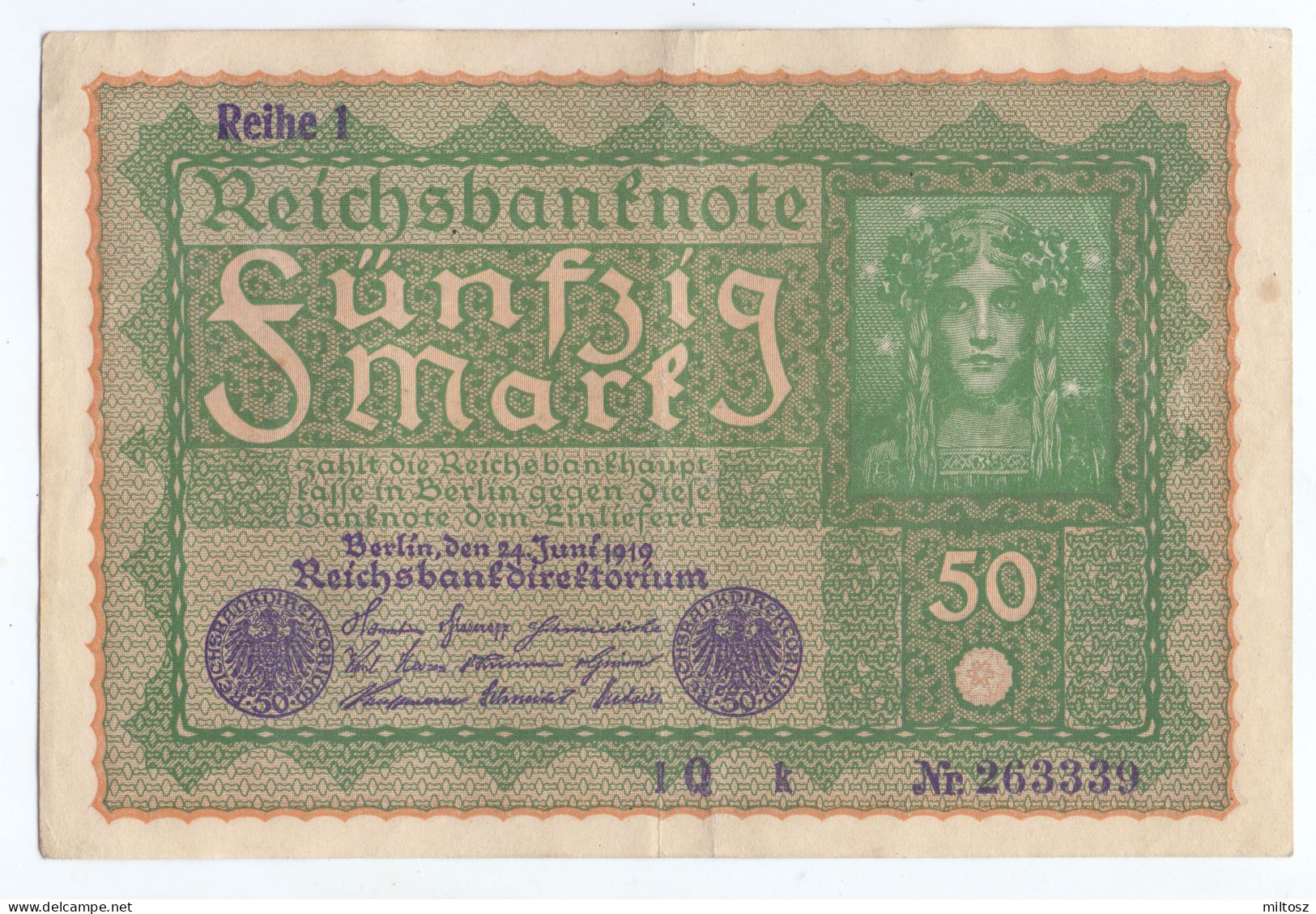 Germany 50 Mark 1919 - Reichsschuldenverwaltung