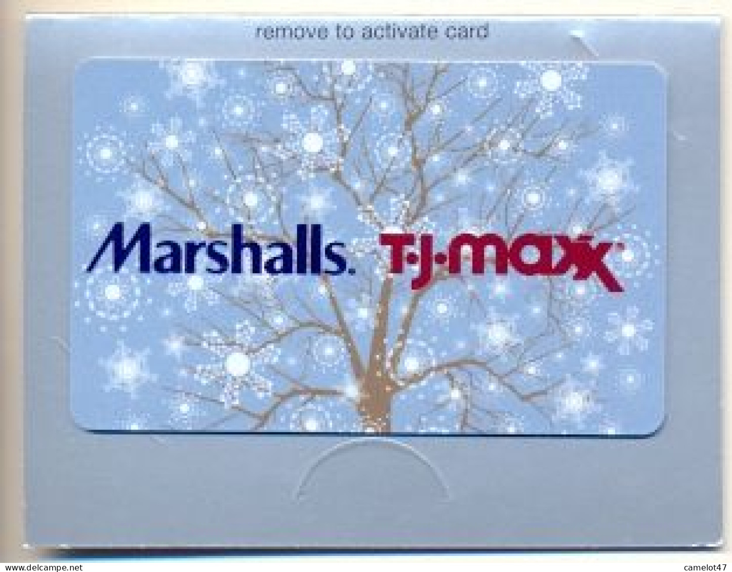 Marshalls / T-J-Maxx, U.S.A., Carte Cadeau Pour Collection, Sans Valeur, # Marshalls-80a - Cadeaubonnen En Spaarkaarten