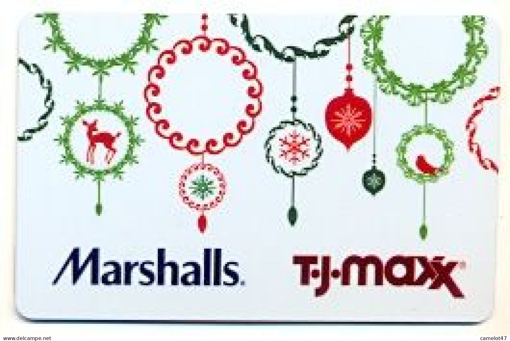 Marshalls / T-J-Maxx, U.S.A., Carte Cadeau Pour Collection, Sans Valeur, # Marshalls-81 - Cadeaubonnen En Spaarkaarten