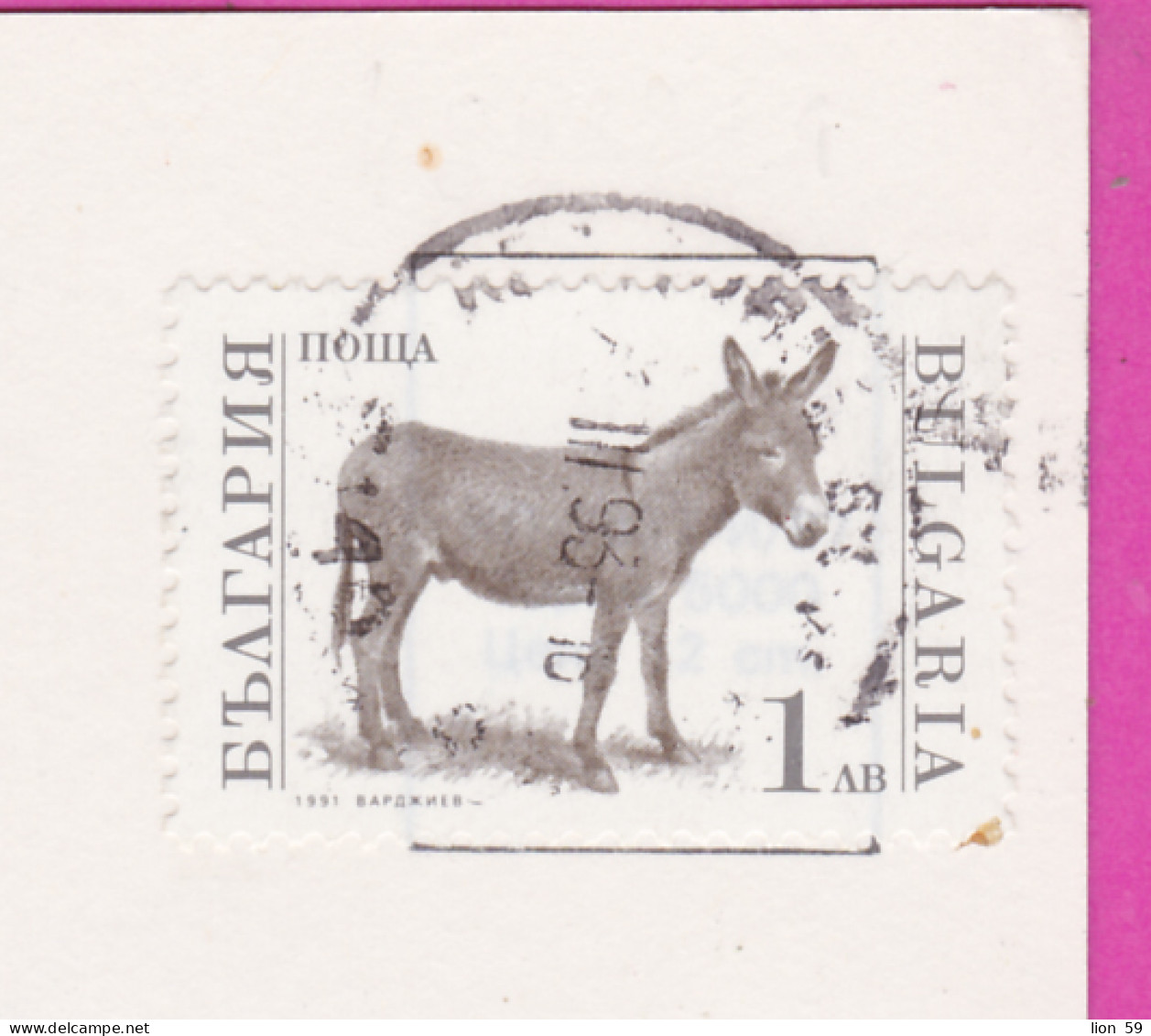 308699 / Bulgaria - Veliko Tarnovo - Tsarevets Fortress ,Church PC 1993 Lyaskovets USED 1 Lv. Donkey Âne Commun Hausesel - Burros Y Asnos