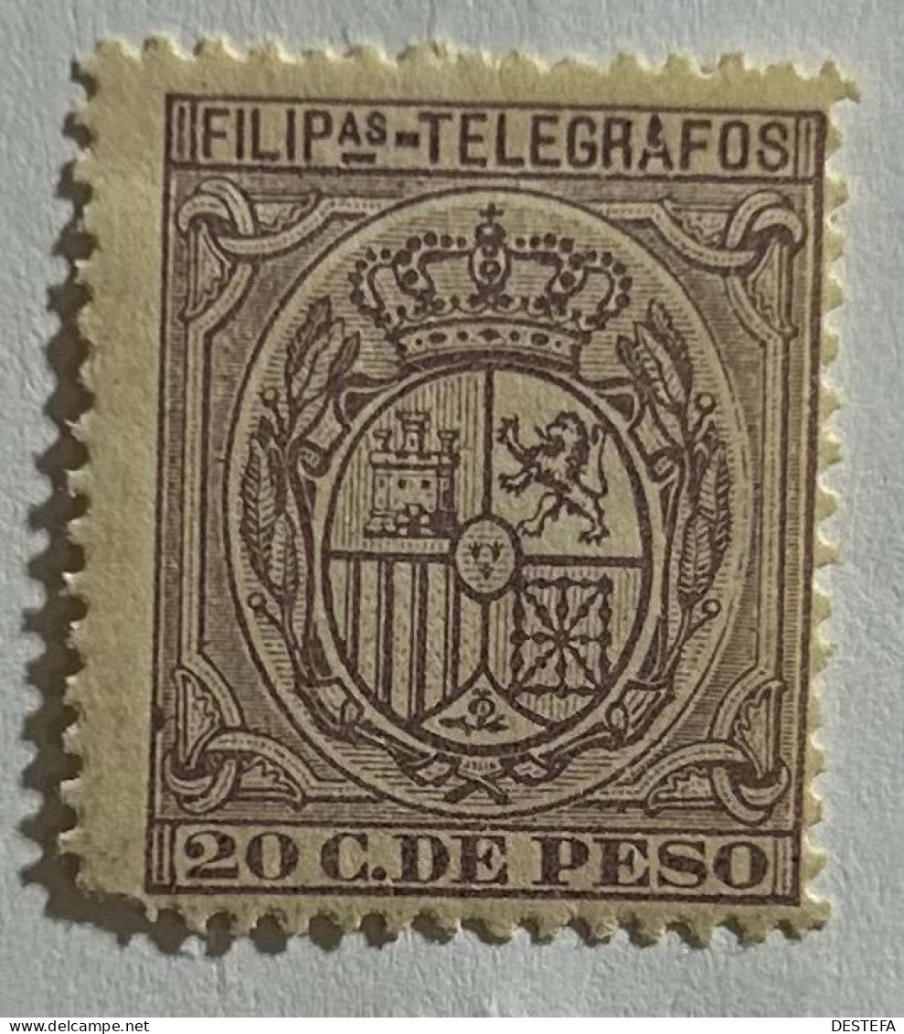 1894-1895. FILIPINAS TELEGRAFOS. Edifil Nº 53. Nuevo Con Fijasellos * - Philippines