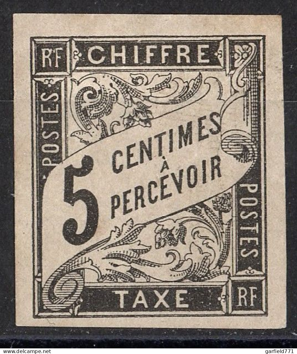 FRANCE Colonies Taxe 5c Noir N°5 NEUF(*) Sans Gomme - Très Bien ! - Strafportzegels
