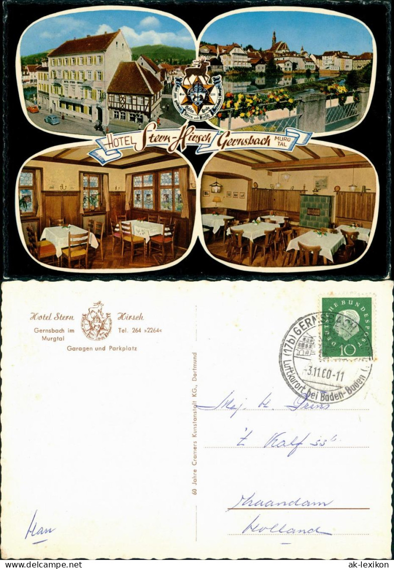 Gernsbach Hotel Stern Hirsch Murgtal Innen & Außenansichten 1960 - Gernsbach