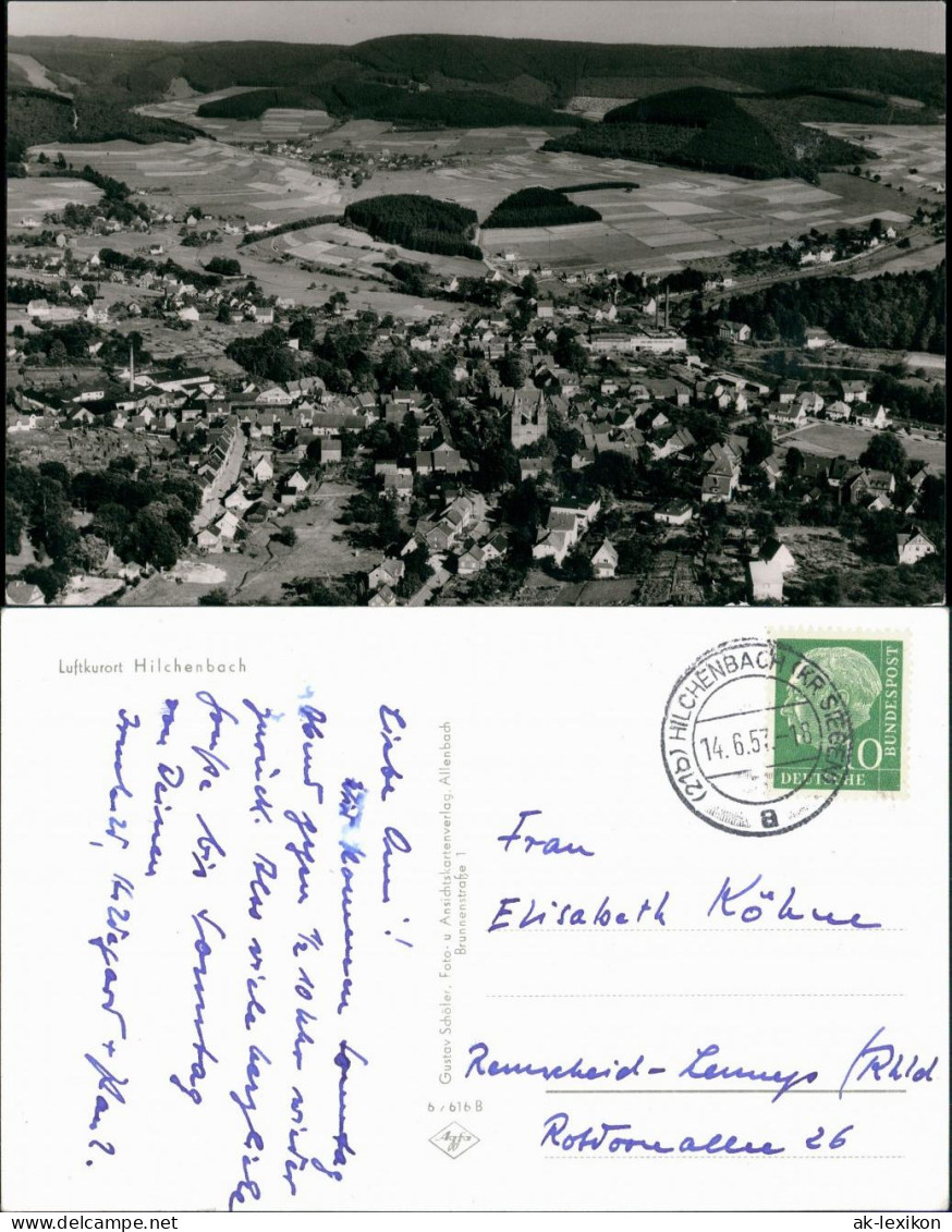 Ansichtskarte Hilchenbach Luftbild 1957 - Hilchenbach